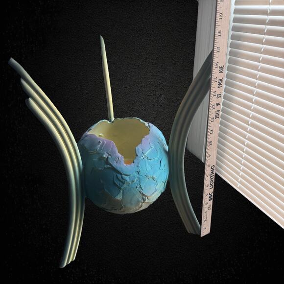 Rare *EARLY* Judi & Ron Lederer Planetary Sculpture Vtg Pottery Art Decor MCM - Picture 5 of 16